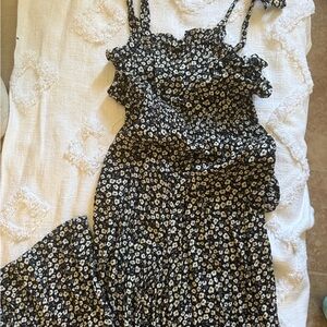 Black and White Floral romper